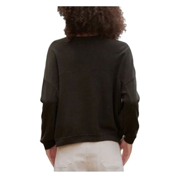 The Great. Long Sleeve The Ruffle Sweatshirt Women’s Black Size  XS - Picture 2 of 9